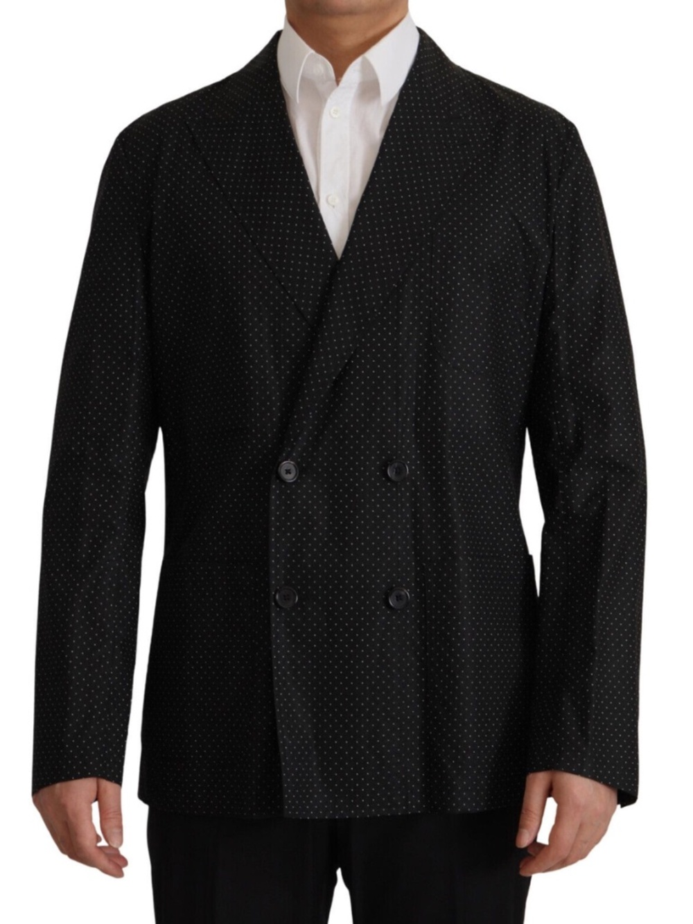 DOLCE & GABBANA Blazer Jacket Black Polka Dotted